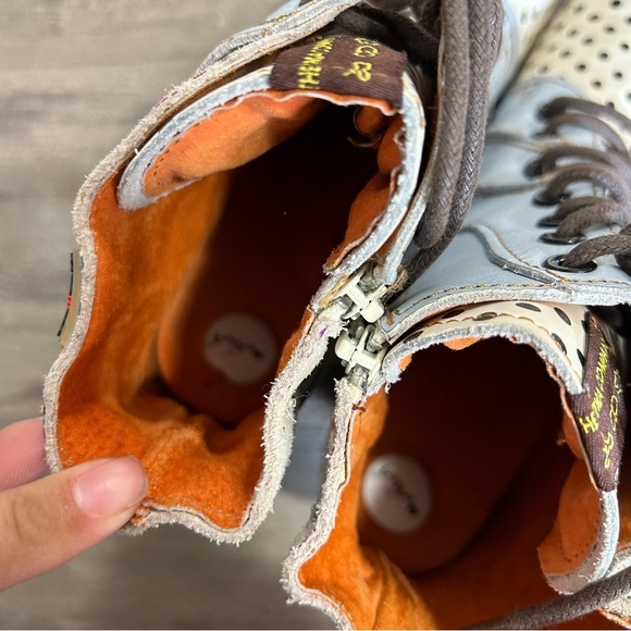 Maia Leather Polka Dot Quirky Lace Up Boot - Picture 6 of 9